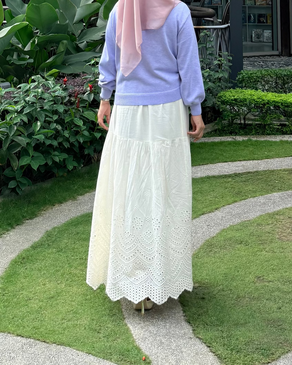 Selene Eyelet Skirt - Ivory