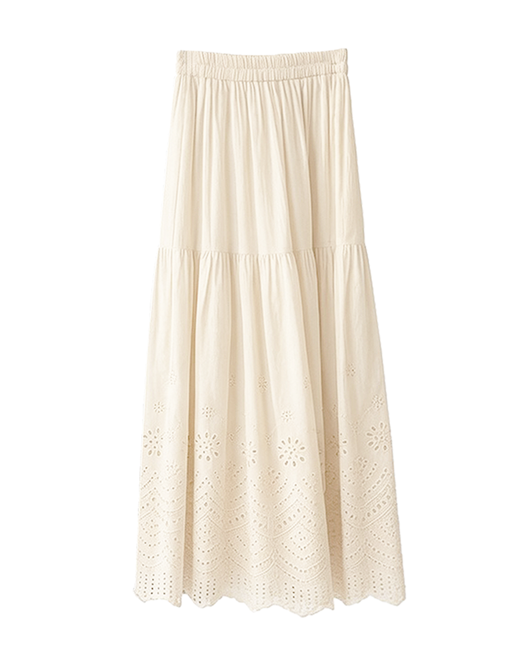 Selene Eyelet Skirt - Ivory
