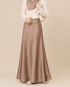 Liora Satin Skirt - Milk Chocolate