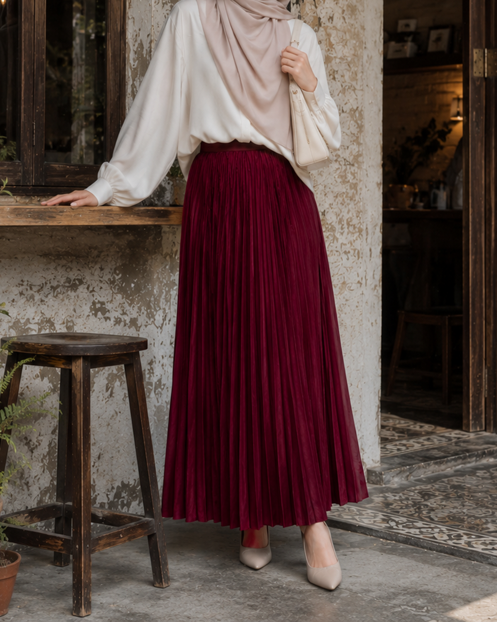 YOU Edition Pleated Skirt - Red